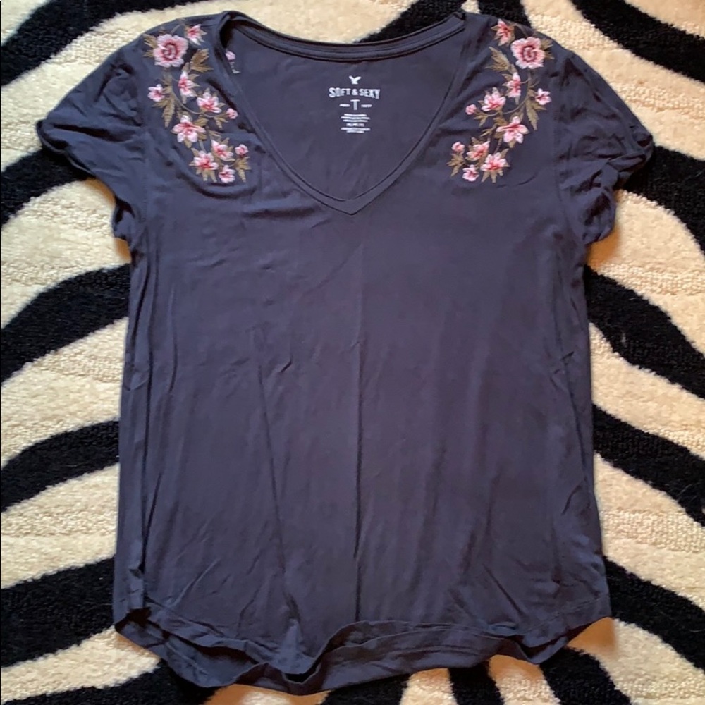 American Eagle Embroidered Tee